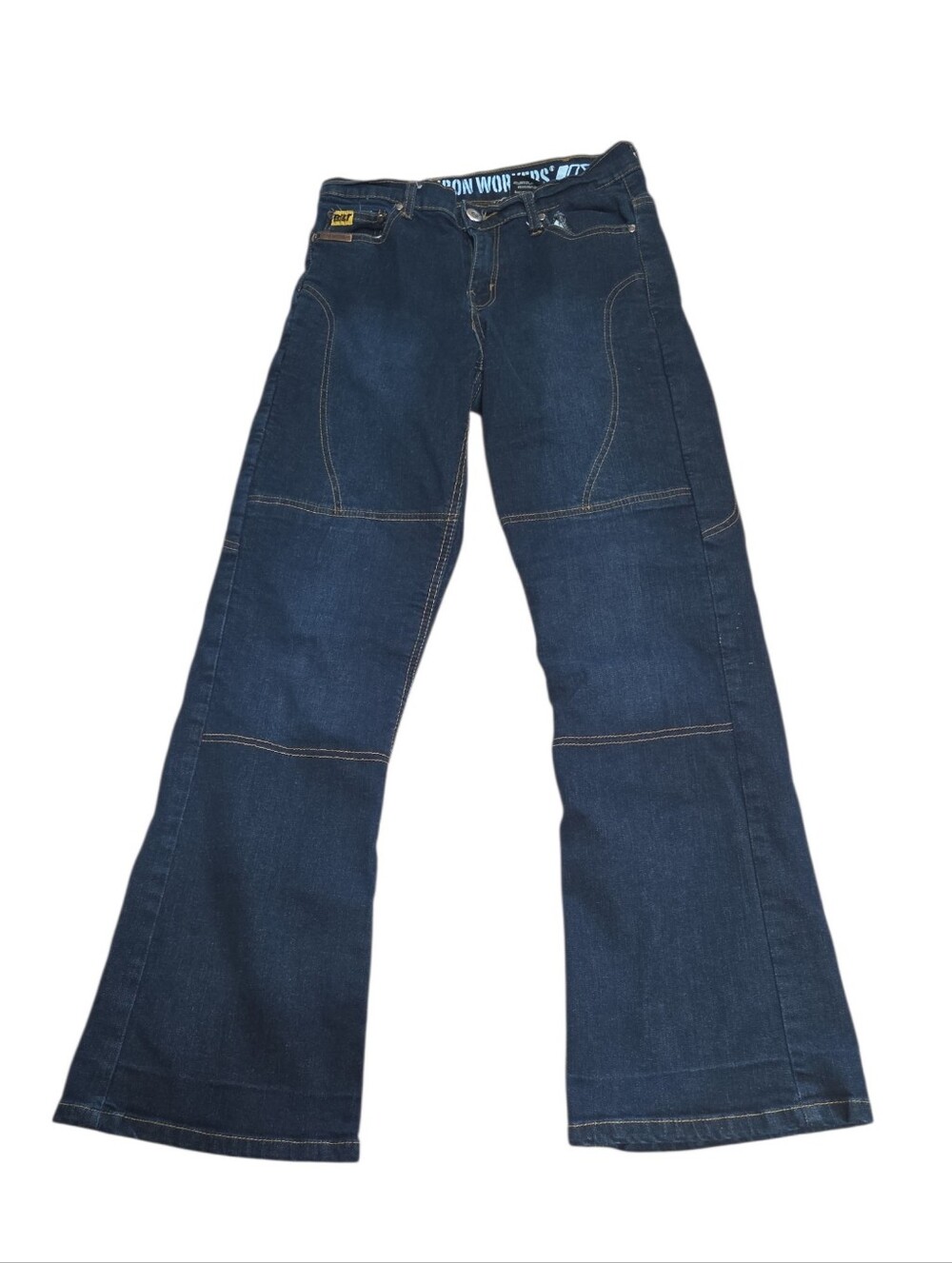 Bilt Iron Workers 0398 Women Motorcycle Moto Bootcut Jeans Stretch Padded Size 6